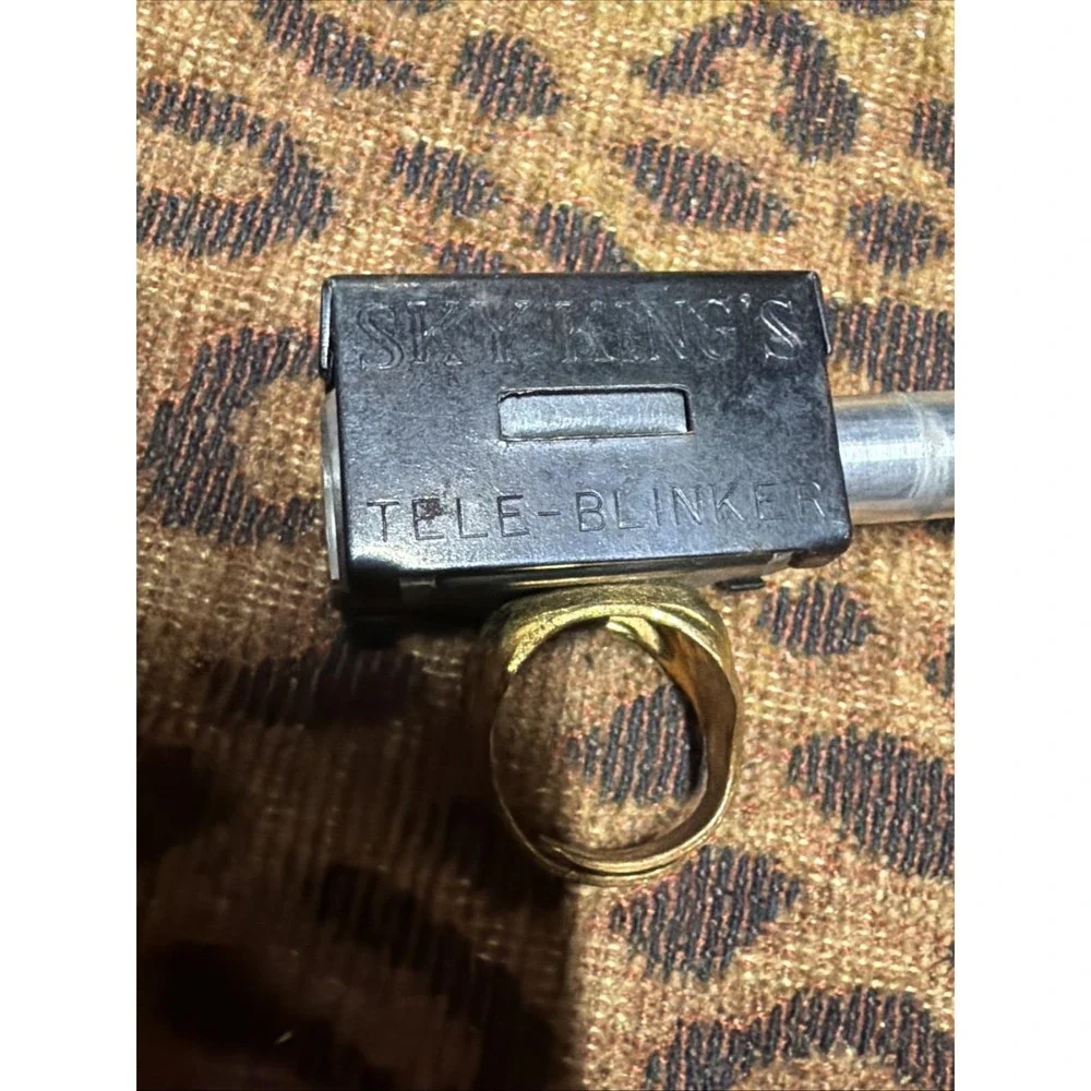 Vtg 40s Peter Pan Radio Sky King Tele Blinker Premium Secret Code Ring